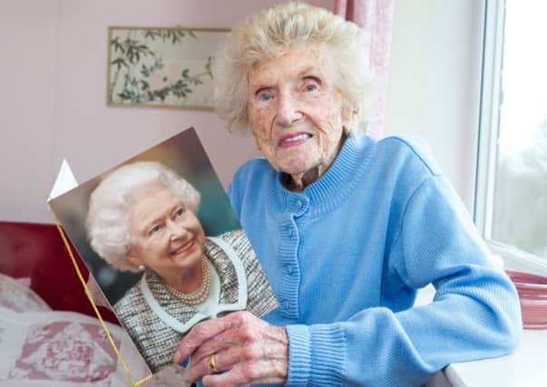 Grace Walker celebrated her 100th birthday this week and received a card from the Queen too. NNL-171101-074319009