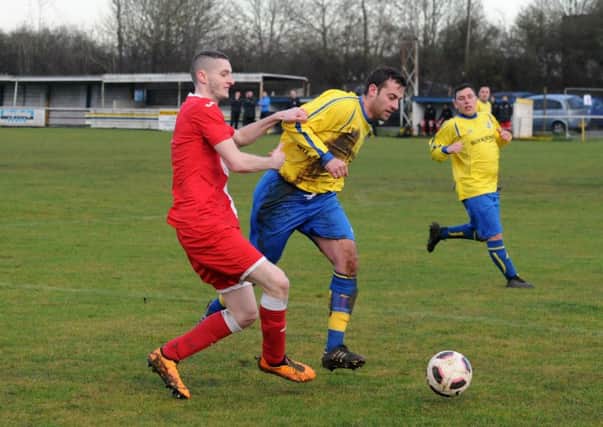 A rush of blood from James Keller turned Saints clash with Atherstone on its head.  Picture: Morris Troughton