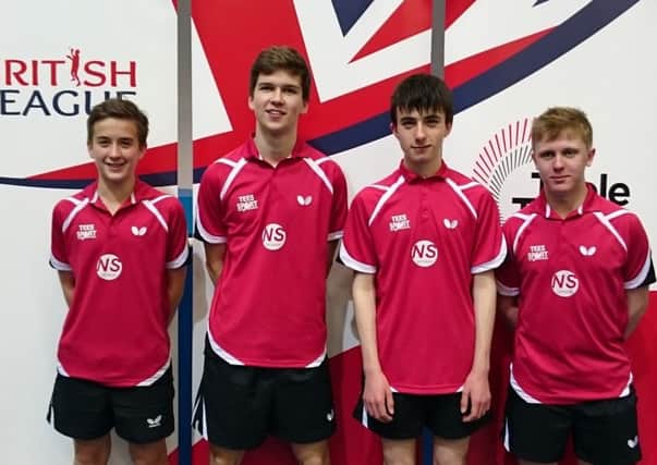 Lillington Free Church members Jack Green, Timmy Cooper, Adam Cofler and Lewis Singleton. Picture submitted