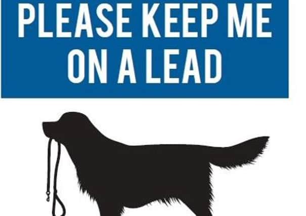 Keep dogs on a lead  poster