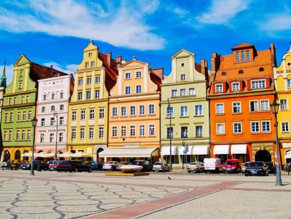 Solny Square in Wroclaw, Poland.