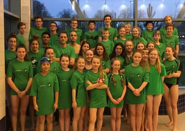 Rugby Swimming Club team for the relays gala