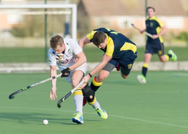 Action from Hart Field on Saturday between the Men's 2nds and Nottingham University