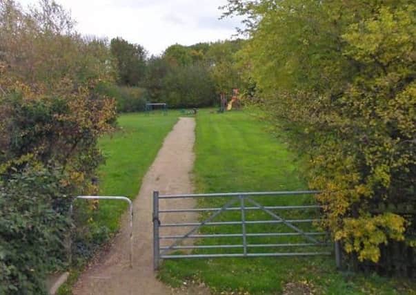 The entrance to Ebourne Recreation Ground from Ebourne Close. Copyright: Google Street View