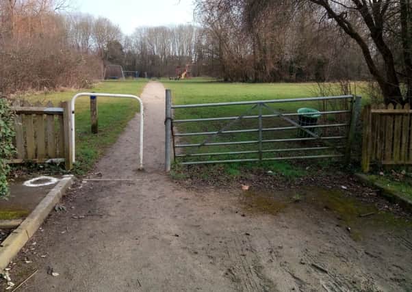 The entrance to Ebourne Rec