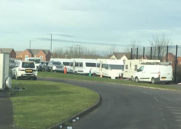 The travellers that were on sites in Hampton Road last week have now moved onto sites in Tapping Way.
