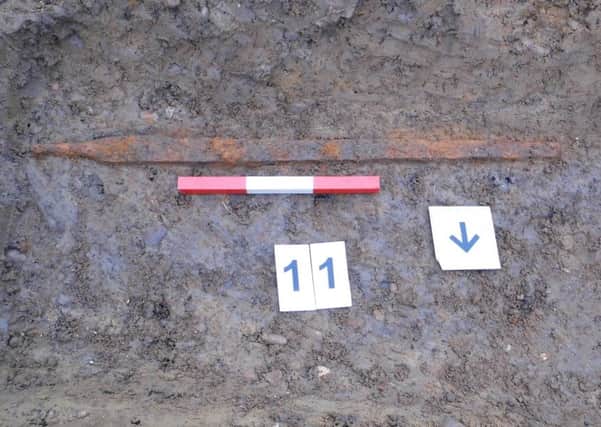 Iron Age sword shaped currency bar found at Long Lawford.