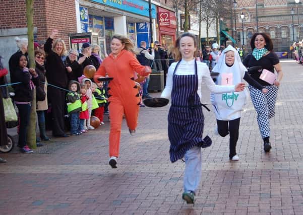 Rugby pancake races 2015.