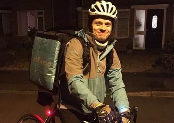 Engineer Adam Ball is running the Marathon des Sables in April and is using his part-time job as a Deliveroo rider to get fit for the challenge and raise money for charity.