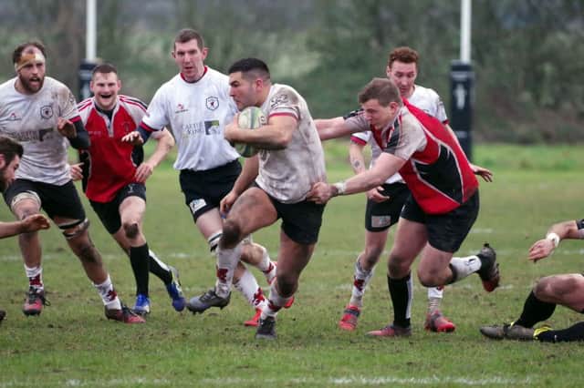 Rugby Lions on their way to a 34-8 defeat at third-placed Spartans last weekend   PICTURES BY RAY ANDREWS