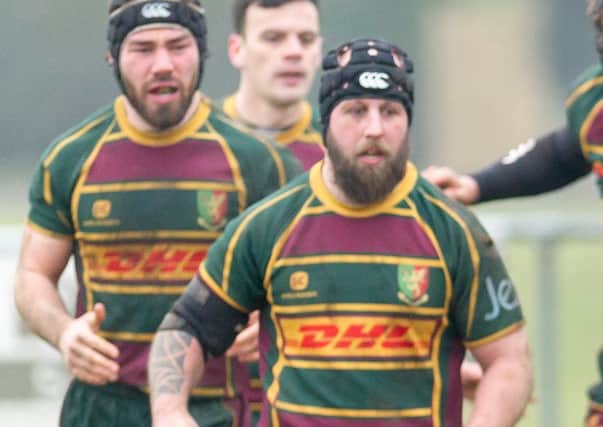 Try scorers Dom Hammond and Mark Todd, pictured in OLs' last home game
