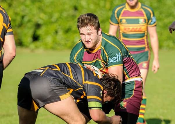 OLs' opening try scorer Ash Moore, pictured playing earlier this season