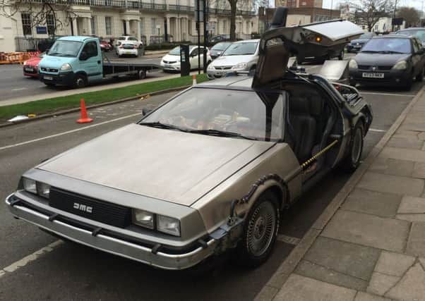 This DeLorean DMC-12, as seen in the Back to the Future films, was spotted in Leamington.
