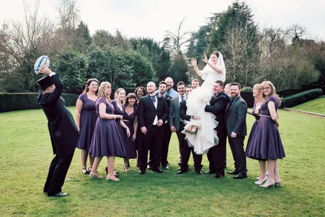 Rugby couple Tom and Elizabeth Helliwell got married in February after she proposed during the leap year in 2016. Photo by Darren Standbridge NNL-170322-091111001