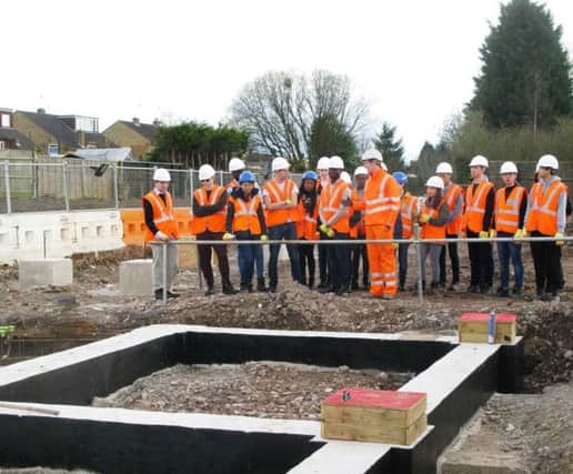 Warwick University students at the Kenilworth Station site