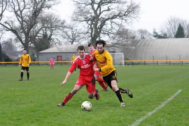 Tez Morton, seen here in action for Racing Club Warwick, was on target for Chadwick End in their win over Wroxton.