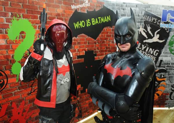 Photos for Leamington Comic Con 2017 at the Spa Centre.
Kit Summerfield was Batman (right) pictured with his friend Darren Tang as Red Hood.
MHLC-25-03-17 Comic Con 2017 NNL-170325-220047009