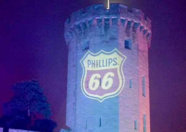 Phillips 66's logo was displayed on Warwick Castle during the Carols at the Castle event in December, where A warm-up of Christmas songs were also provided by the Phillips 66 choir, as part of the companys community involvement.