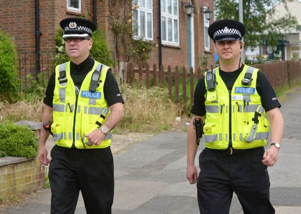 Chief Constable Martin Jelley, left, and PC Rich Nathan on patrol. 130620M-A124 ENGPNL00120130620113842