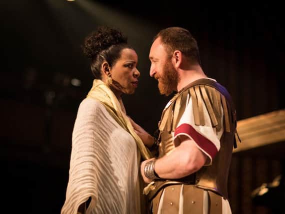 Josette Simon as Cleopatra and Antony Byrne as Mark Antony