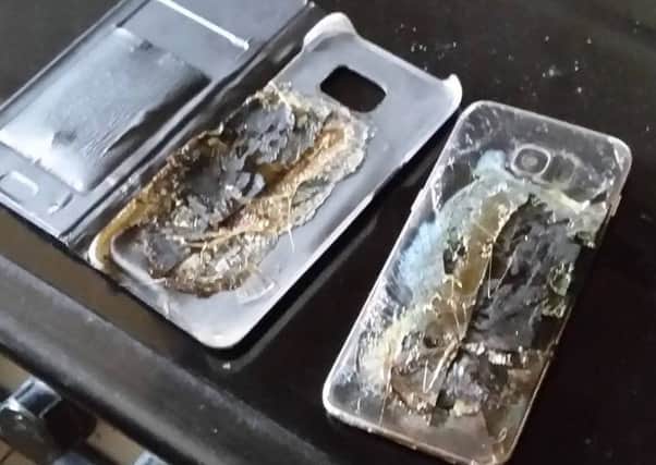 The fire was caused by a Samsung S7 edge that exploded whilst on charge. Photo courtesy of Warwickshire Fire & Rescue service. O9uhKIgMXXAgeXQV97Vx