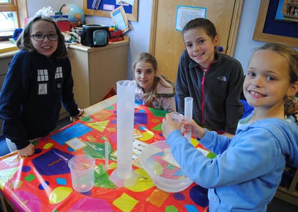 Warwick Prepatory School pupils learning about water usage. Photo from Severn Trent.