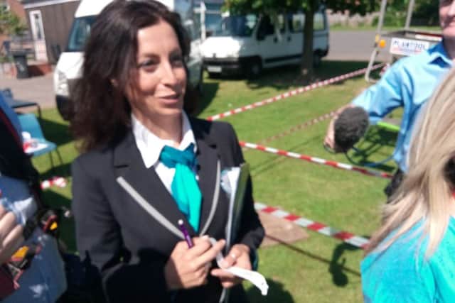 Guinness World Records official Lucia Sinigagliesi before she announced the good news