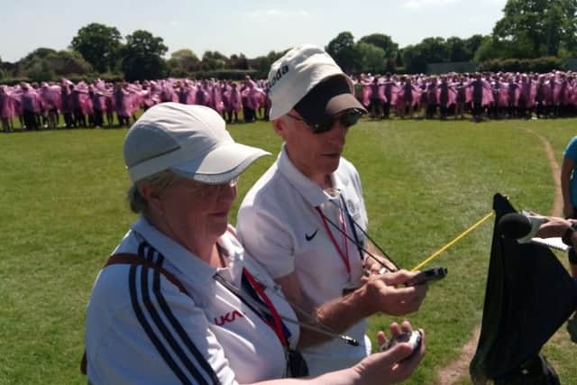 Timekeepers counting down the five minutes