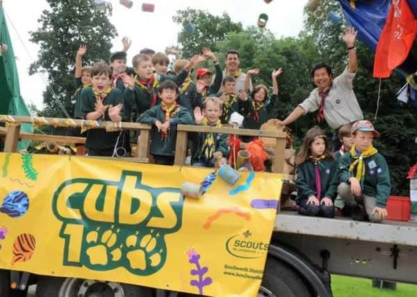 Cub Scouts on their float at last year's Kenilworth Carnival