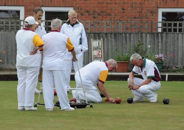 The measuring equipment comes out during Avenue's home clash with Rugby Rail. Picture: Morris Troughton