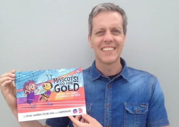 Paul Aldridge with his book 'Mascots: Go for Gold'