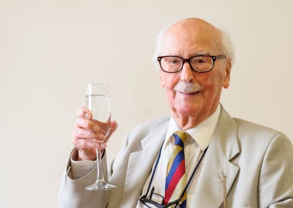 Former judge James Blythe celebrated his 100th Birthday this week, together with family and friends at Kenilworth Cricket Club.  Pictured: James Blythe NNL-171107-191014009