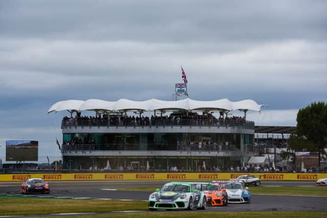 Tom Oliphant in action at Silverstone. Picture: Porsche AG/Hoch Zwei