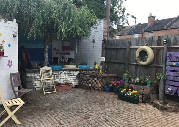 The sensory garden at Deafinitely Independent in Leamington created by Prince's Trust students from Warwickshire College