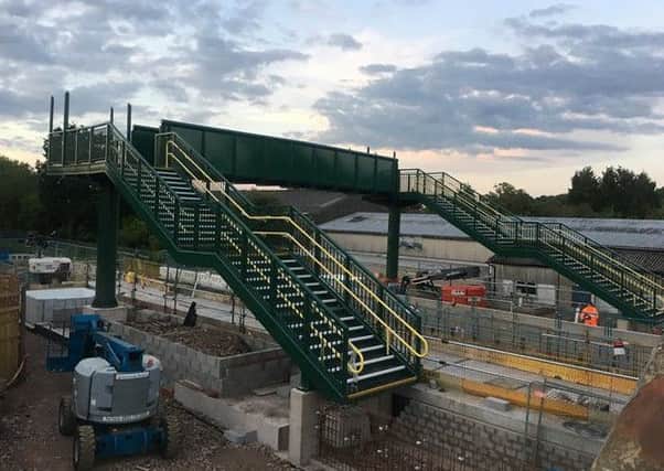 The new footbridge