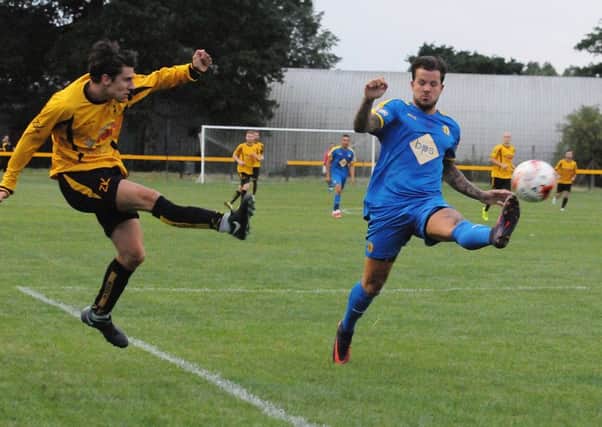 Robbie Stephens scored Racers' second at home to NKF Burbage.