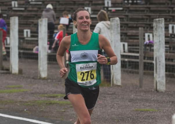Laura Pettifer approaches the finish at the Summer Shakespeare 10k. Picture submitted