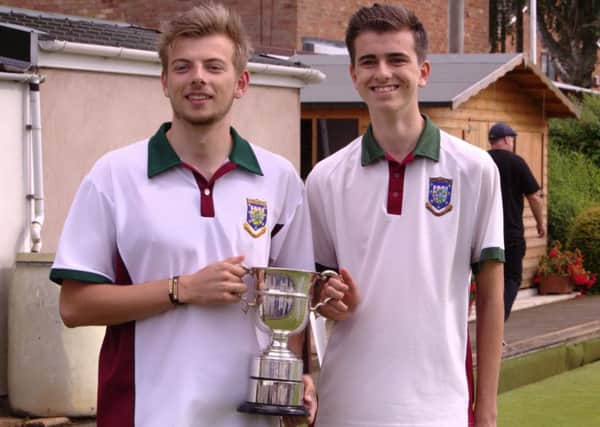 Adam and Mark Smith were victorious in the junior pairs at Wolvey BC. Picture submitted