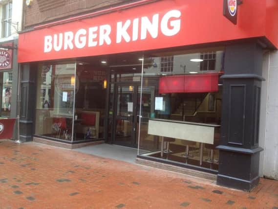 Burger King in Rugby town centre has closed after being put into administration. Photo: Keith Ward