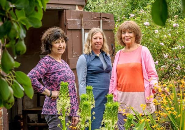 Artists and Organisers pictured in Hill Close Gardens, who are preparing for an Art in the Gardens event, later this month.

Carey Moon, Stella Car & Di Brennan. NNL-170908-030550009