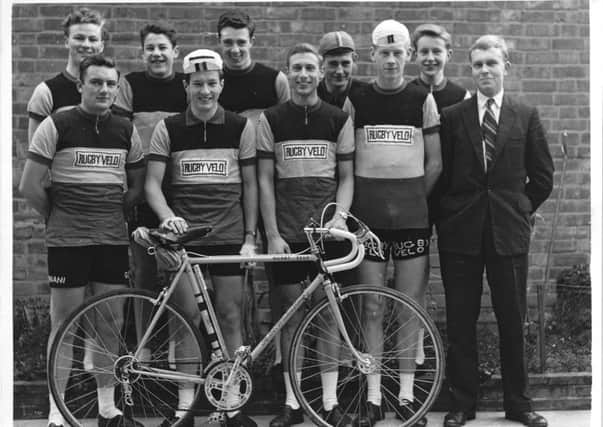Tony Haigh, far right, with the Rugby Velo team in 1960