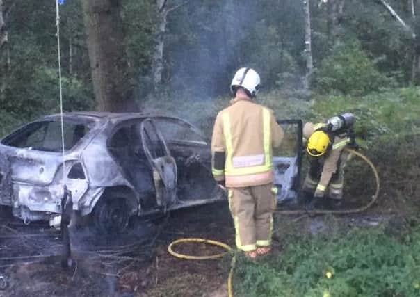 Firefighters at the scene. Photo: Warwickshire Fire and Rescue Service