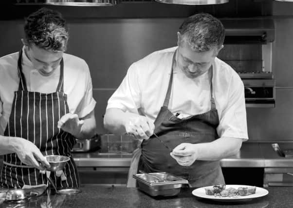 James Toth (left) with chef director at The Cross Adam Bennett