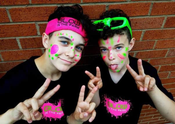 Cian and Alfie Hudson, two patients at Birmingham Childrens Hospital which is the charity partner of Glow in the Park this year