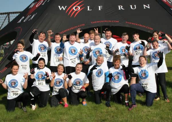 Team Ethan before setting off on the Autumn Wolf Run.