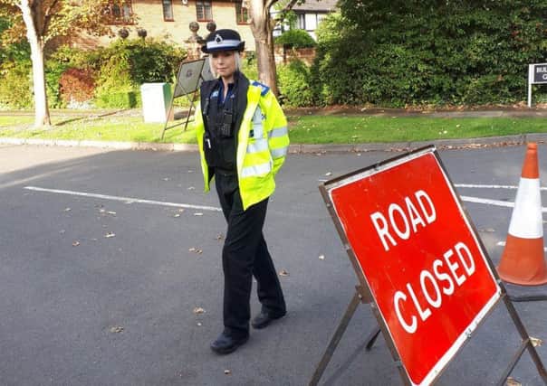 A PCSO near the horse fair site. Picture: Warwickshire Police