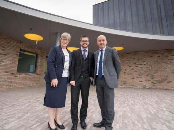 Left to right: Linda Wainscot, Andrew Taylor and Richard Coppell, development director for Urban & Civic, outside St Gabriels CofE Primary Academy.