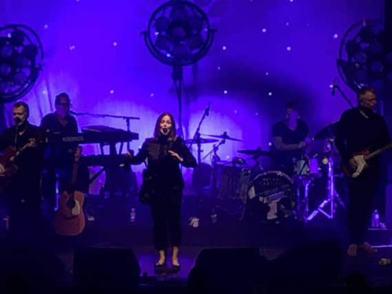 Belinda and band on stage. Picture: Matthew Barton
