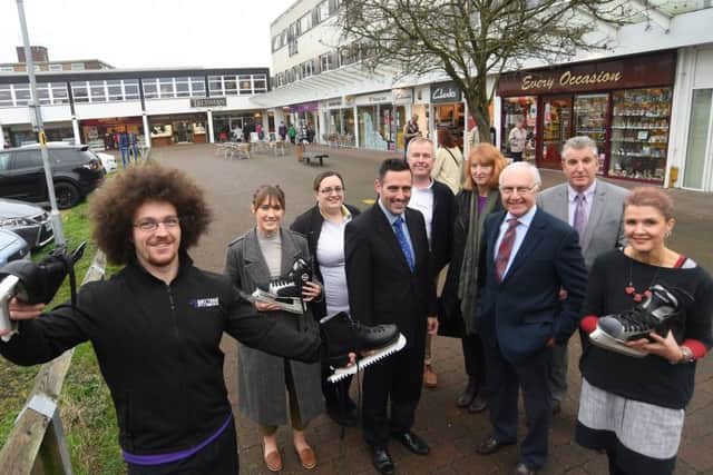 Richard Hales (centre), chairman of the Kenilworth Christmas Lights Committee, with Talisman business owners.