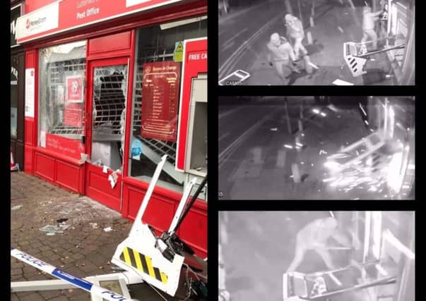 The Post Office raid was caught on CCTV